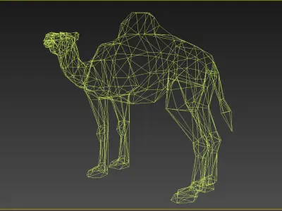 Low Poly Camel Model Low-poly 3D model