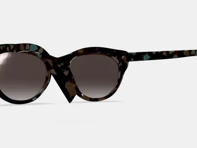 Tilley Sunglasses in Smoky Pearl Tortoise Low-poly 3D model
