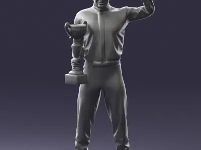 000179 Race Car Driver Champion 0906 3dp 3D print model