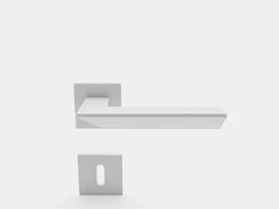 Door handle set for interior 3D model