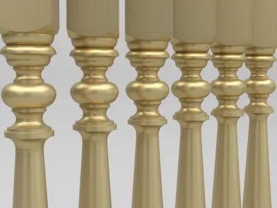 Carved Baluster 3D model