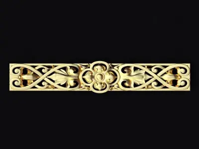Central decor ornament for furniture 3D model 663
