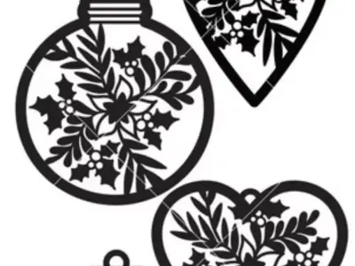 Christmas Ornament - Pendant - Christmas Tree Set  3D print model