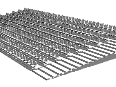 Revit Family Seating Stairs Auditorium Lecture Event 3D model