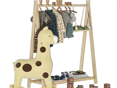 Kid Clothes set 01 3D model