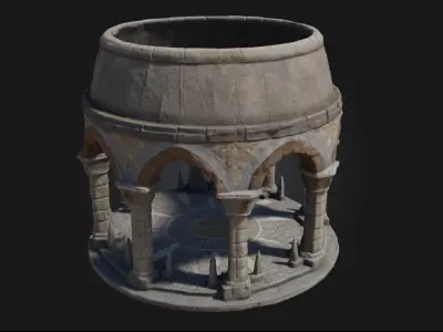 Ancient Rotunda Structure  Echoes of Classical Grandeur 3D model