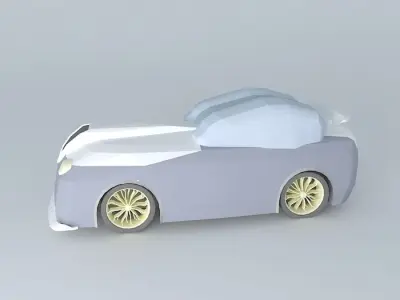 Retro-Style concept car  Free 3D model