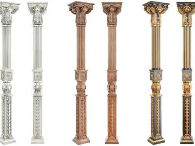 Classic column 02 3D model