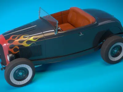 Hot Rod Roadster 3D model