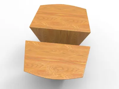 Her Coffee Table Low-poly 3D model