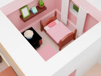 Small Cute House Free 3D model