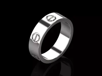 Love Wedding Ring 16 Size N148 3D print model