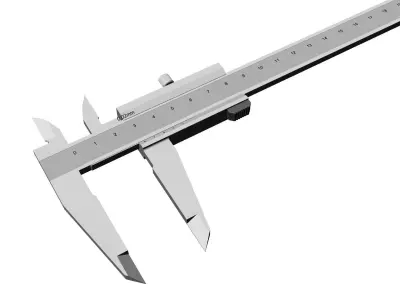 Metal caliper 3D model 3D model