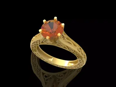 Disigner Dimond  Ring-005 3D print model