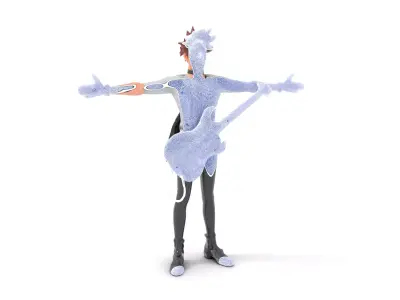 Edgy Rock Musician model pack Low-poly 3D model