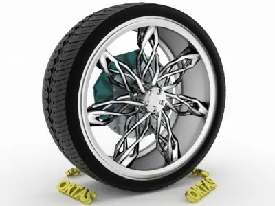 ORTAS CAR WHEEL RIM 73-74 GAME READY WHEEL 3D Model Pack