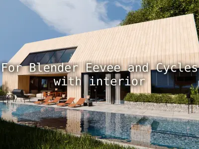2026 Modern Modular House 6 for Blender Eevee and Cycles 3D model