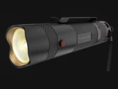 Flashlight Low-poly 3D model