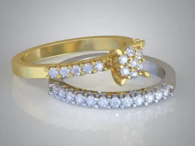 Diamond ring 0515 3D printable model12 Free 3D print model