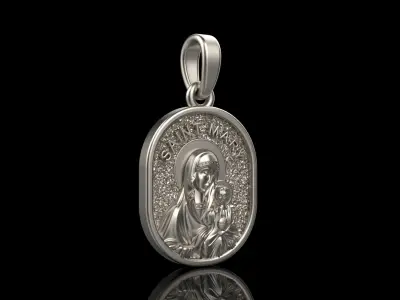 Saint Mary protect us pendant model 993 3D print model