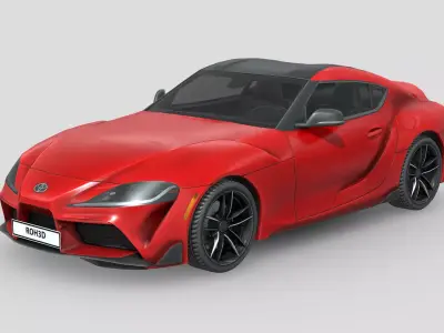 Toyota Supra 2020 Low-poly 3D model