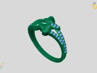 Women Ring 3DM Womens Ring 3d models 3D print model 3D print model 74