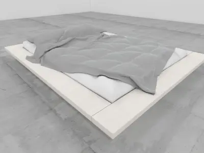 mrarq cama king size 04 Low-poly 3D model