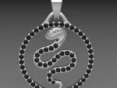 Snake Pendant New 3D print model