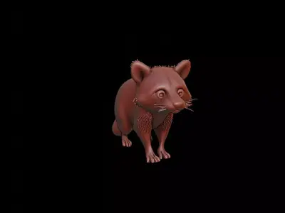 Raccoon Animal Sculpture 3D print model