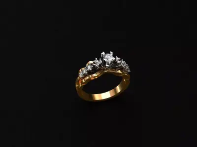 Rings diamond ring 3D print model