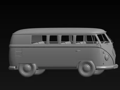 vintage minibus stl file for 3d printing 3D print model