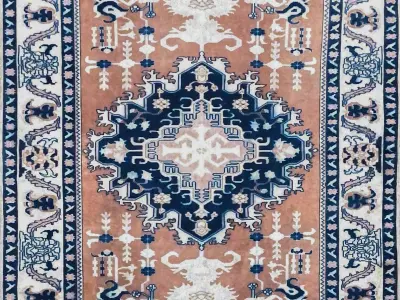 Handmade Blue Rug Carpet Low-poly 3D model