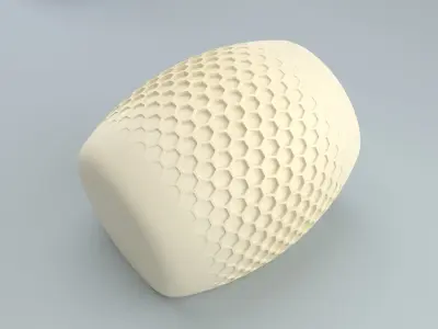 Vase with honeycomb pattern 3D print model