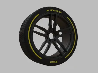 Miniature Enkei SS05 Rim and Tire - 3D Print - No Textures 3D print model