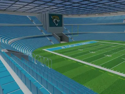 Jacksonville Jaguars - American Football Stadium Low-poly 3D model