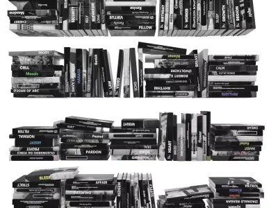 Books 150 pieces 3-4-2 Low-poly 3D model