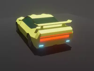 Basic Low Poly Car Low-poly 3D model