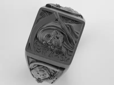 holy death ring - Anillo santa muerte 3D print model