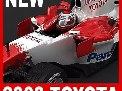 F1 2008 Toyota TF108 3D model