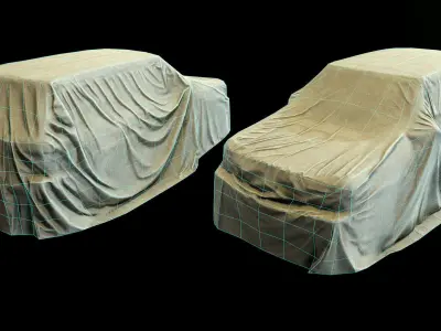 Car Cover d Low-poly 3D model