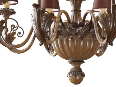 Chandelier Silvano Grifoni 6 lamp 3D model