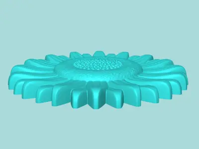 Sunflower 15 - Silicone Mold Maker - Template 3D print model