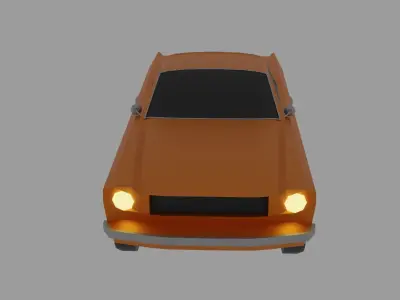 Low Poly Car Mustang Low Poly Vehicle Pack GameReady 3D Model Low-poly 3D model