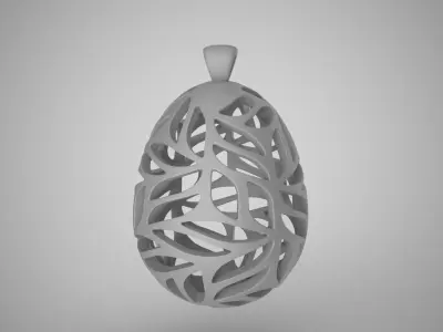 Leafy Egg Necklace 3D print model