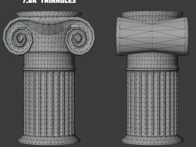 Marble Column Free Asset Free low-poly 3D model