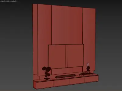 Tv wall set-16 3D model