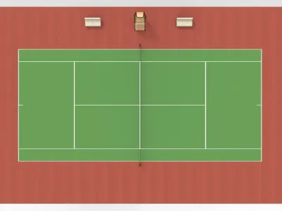 Tennis Court 3D model