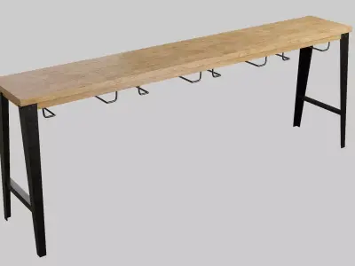 Bar Table-01 Low-poly 3D model