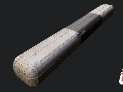 Concrete Borders Pack 01 - Stonelake3D Low-poly 3D model