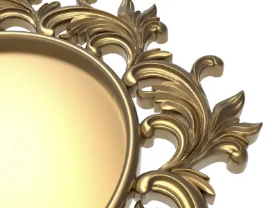 carved frame 3D model 4